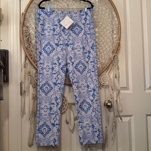 NEW GRETCHEN SCOTT gripeless pull on pant in kelly/blue size XL A00318
